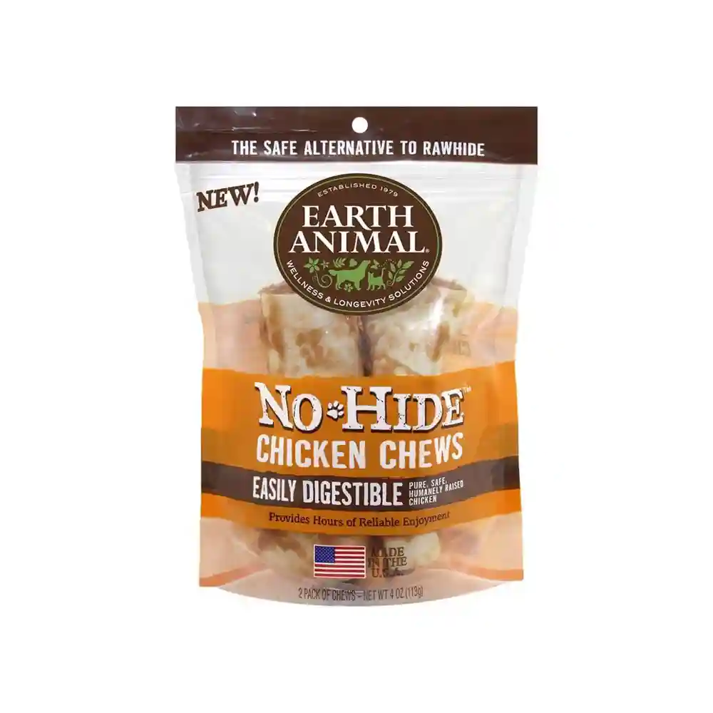 No-hide Easily Digestible Rawhide Alternative Chicken Flavor Dog Chews 7" - 2-pack