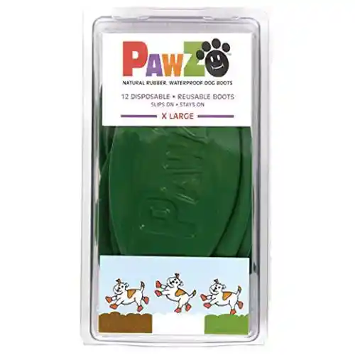 Waterproof Dog Boots, Dark Green, 12 Count X-large