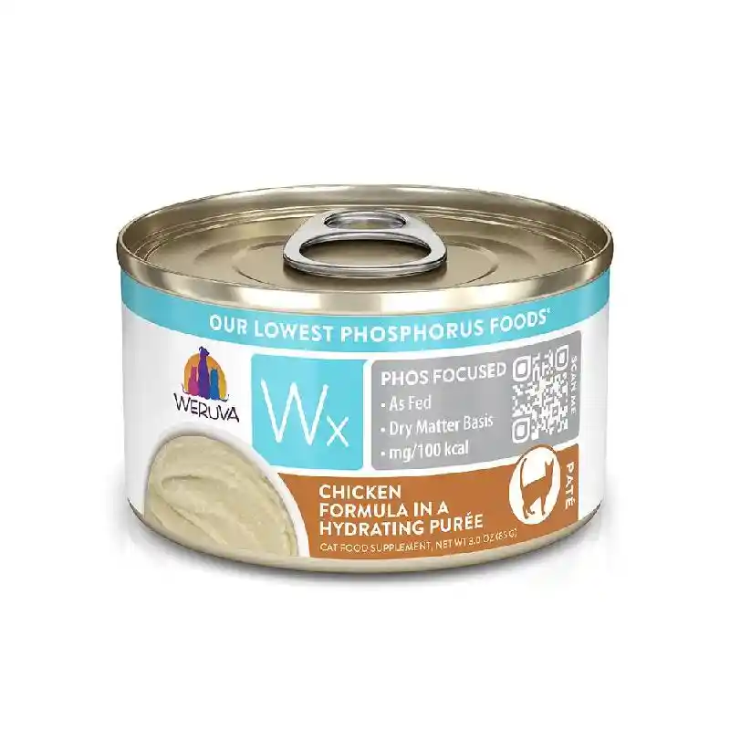 Weruva Wx Phos Focused, Chicken Formula in a hydrating purée, 3oz Can